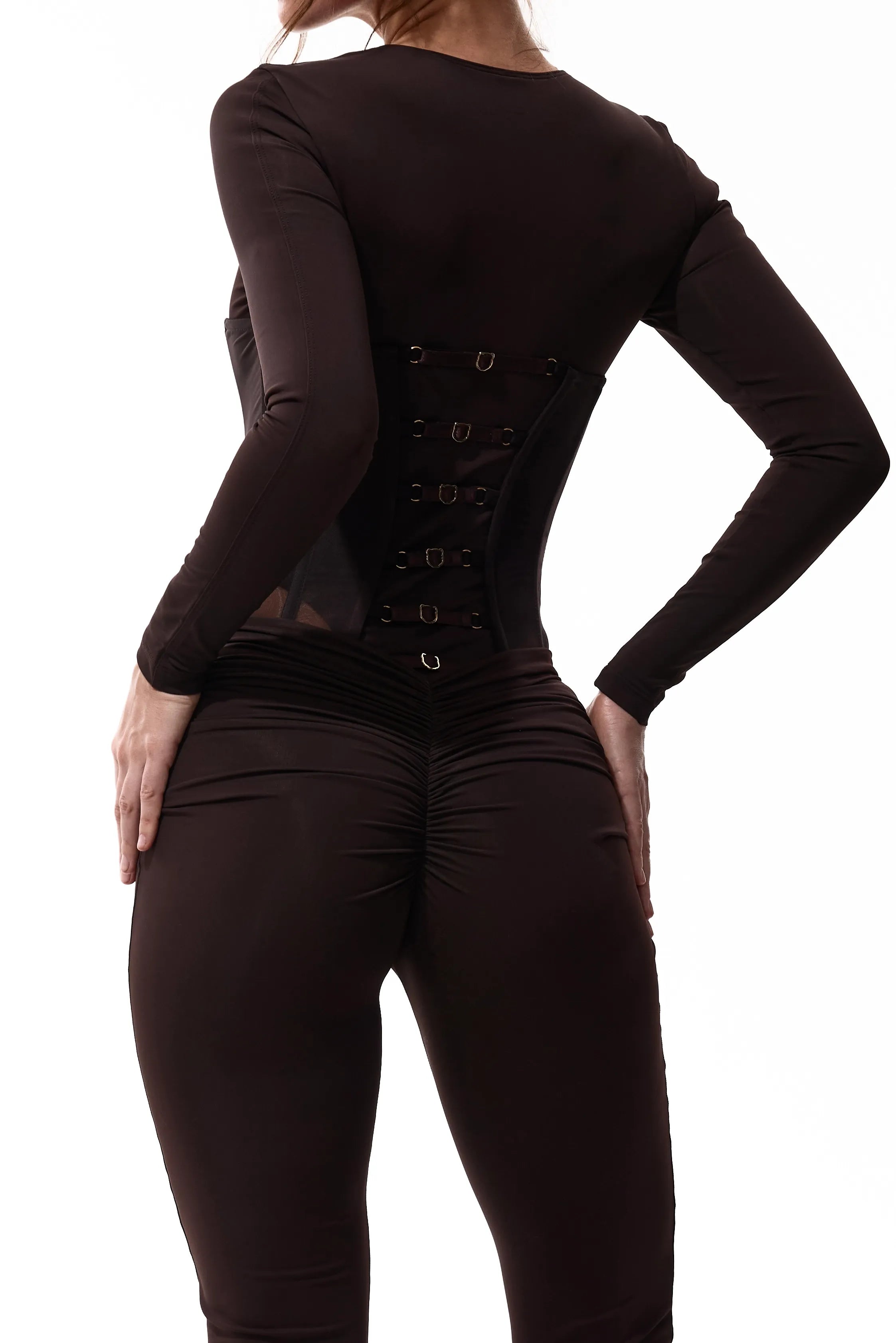 CORSET “ THE SOUND OF VINYL “ DARK CHOCOLATE