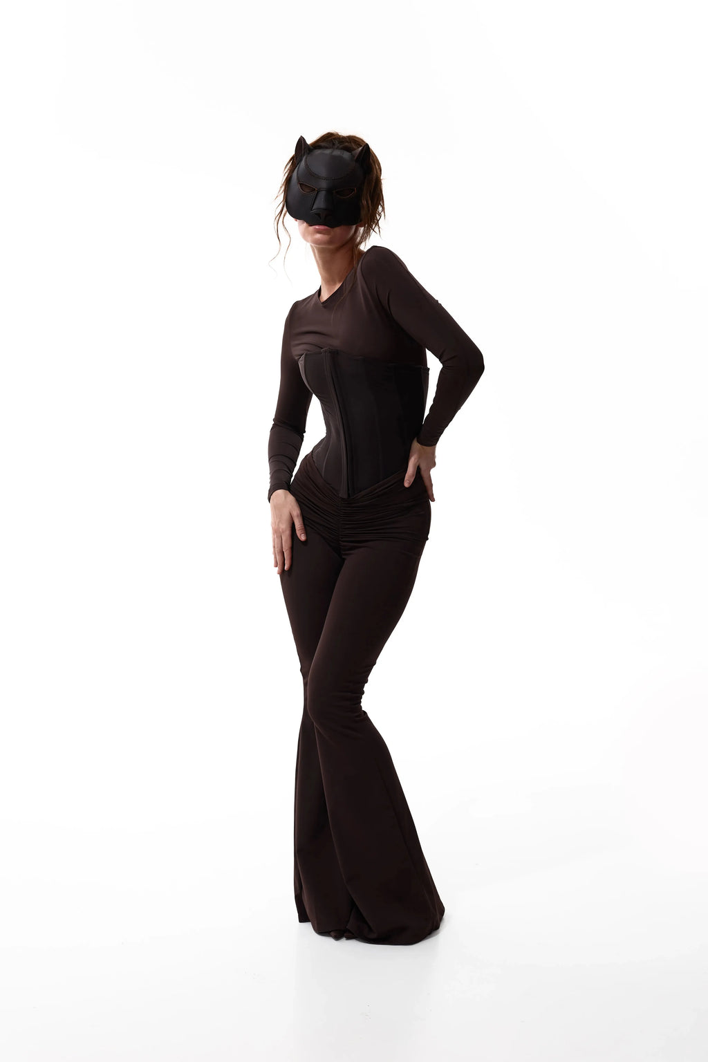 BODYSUIT “ THE SOUND OF VINYL “ DARK CHOCOLATE