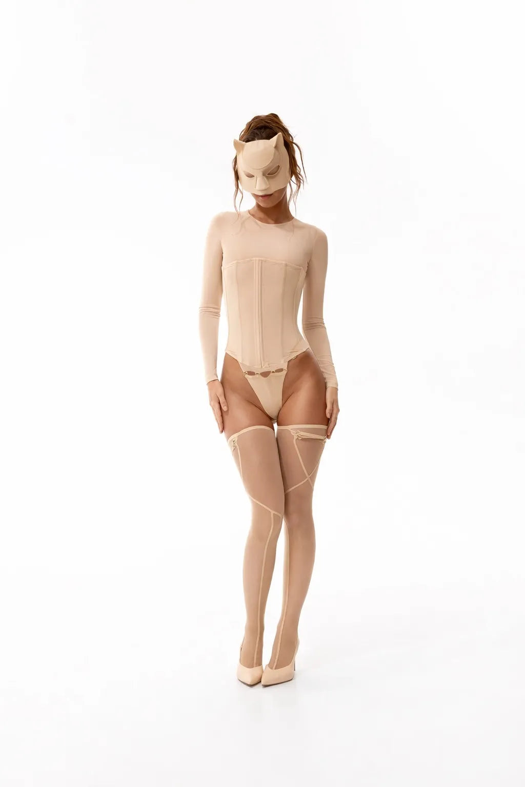 CORSET “ THE SOUND OF VINYL “ VANILLA CHOCOLATE