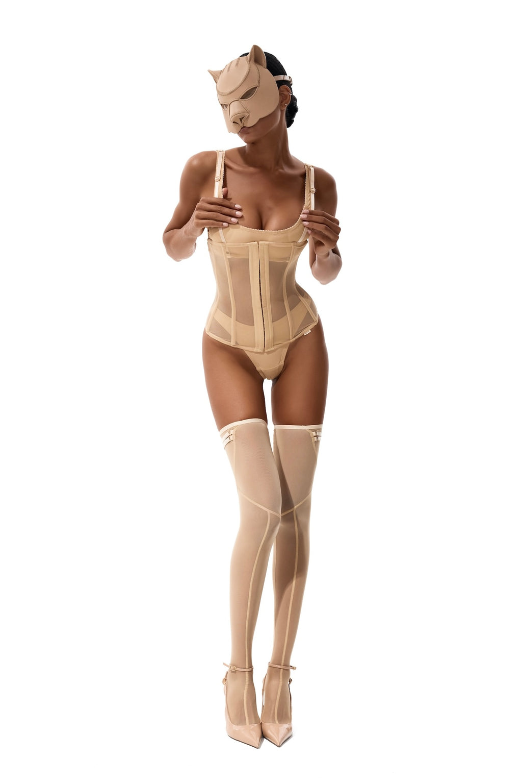 STOCKINGS “THE SOUND OF VINYL“ VANILLA CHOCOLATE