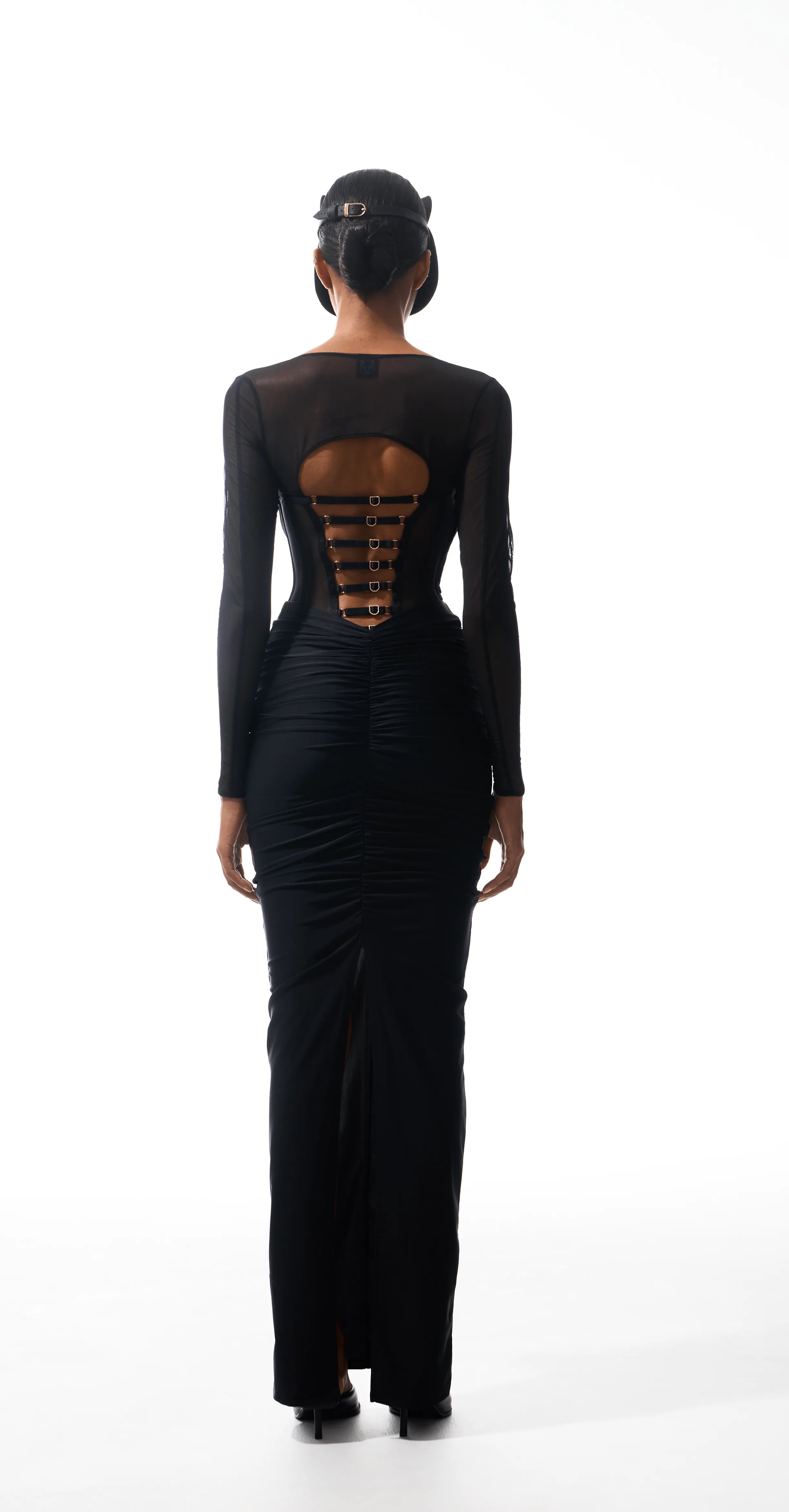 DRAPED MAXI SKIRT