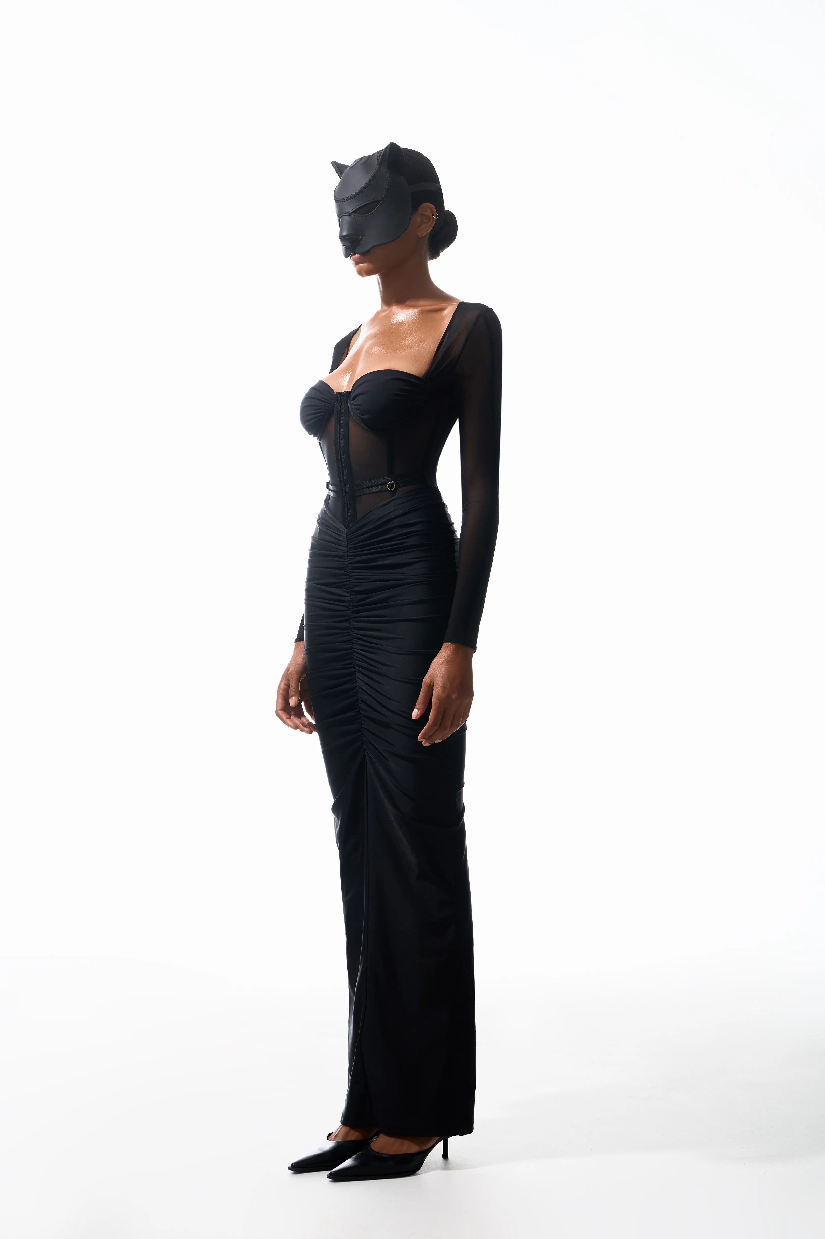 DRAPED MAXI SKIRT